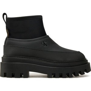 Holínky Calvin Klein Jeans Flatform Rainboot Low Mg R YW0YW01560 Černá