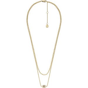 Náhrdelník Fossil Sutton Evil Eye JF04792710 Zlatá