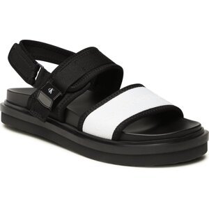 Sandály Calvin Klein Jeans Sandal Doublebar Hardware YM0YM00643 Černá