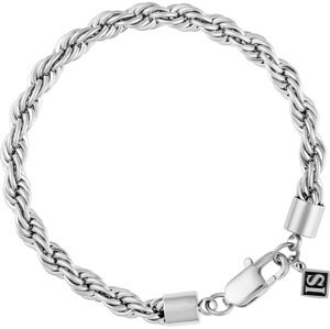 Náramek ICED STUFF Rope Bílé zlato