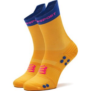 Klasické ponožky Unisex Compressport Pro Racing V4.0 Run High XU00046B Žlutá