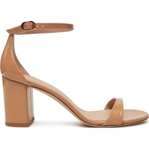 Sandály Stuart Weitzman Nudist Block 75 SJ983 Béžová