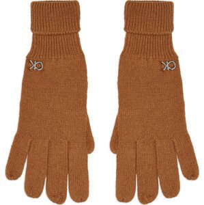 Dámské rukavice Calvin Klein Chunky K60K612618 Hnědá