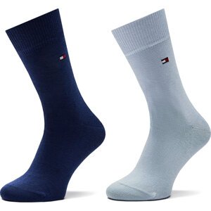 Sada 2 párů dětských vysokých ponožek Tommy Hilfiger 391334074 Světle modrá