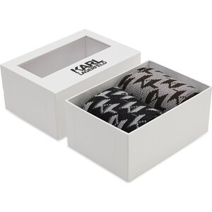 Sada 2 párů dámských vysokých ponožek KARL LAGERFELD 220W6003 Barevná