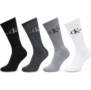 Sada 4 párů dámských vysokých ponožek Calvin Klein 701229454 Barevná