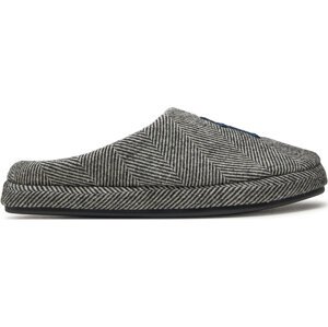 Bačkory Tommy Hilfiger Embroi Herringbone House Shoe FM0FM05539 Černá