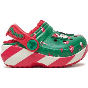 Nazouváky Crocs Classic Mickey Xmass Lined Clog T 210815 Zelená