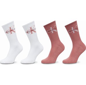 Sada 4 párů dámských vysokých ponožek Calvin Klein 701229462 Barevná