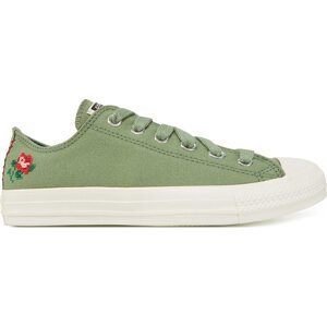 Plátěnky Converse Chuck Taylor All Star Rose Cross Stitch A13658C Zelená