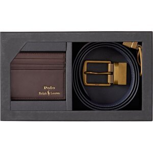 Sada pouzdro na karty a opasek Polo Ralph Lauren 405880721002 Hnědá