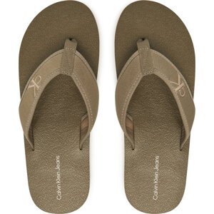 Žabky Calvin Klein Jeans Thong+ Cv YM0YM01235 Khaki