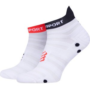 Nízké ponožky Unisex Compressport Pro Racing Socks v4.0 Ultralight Run Low XU00051B Bílá