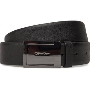Pánský pásek Calvin Klein Formal Plaque Tex 35Mm K50K512843 Černá