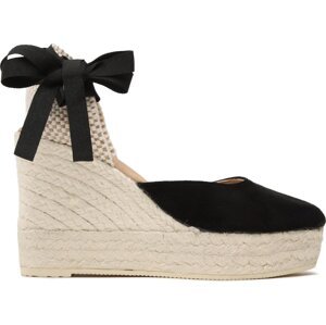 Espadrilky Manebi Wedge Espadrilles K 1.0 WV Černá