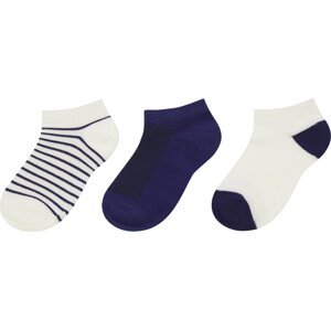 Sada 3 párů dětských nízkých ponožek Action Boy 8KB-001-SS24 (3-PACK) Tmavomodrá