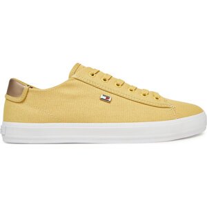 Tenisky Tommy Hilfiger Vulc Canvas Lace Up Sneaker FW0FW08647 Žlutá