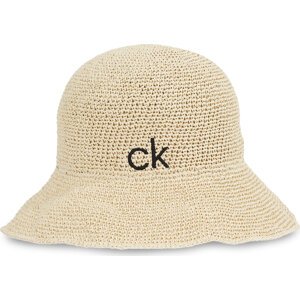 Klobouk Calvin Klein Wide Brim Straw Bucket Hat K60K612914 Béžová