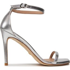 Sandály Stuart Weitzman Nudistcurve 100 Sanda SA178 Stříbrná