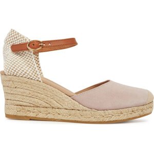 Espadrilky Genuins Carina Velour G106385 Růžová