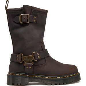 Polokozačky Dr. Martens Anistone Tall Leather Biker31901201 Hnědá