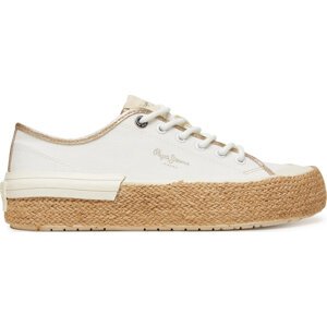 Espadrilky Pepe Jeans Samoi Mix PLS31595 Bílá