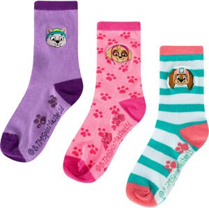 Sada 2 párů dětských vysokých ponožek Paw Patrol ACCCS-SS24-512PAW Růžová
