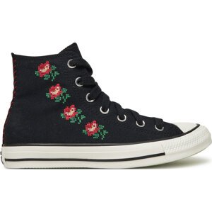 Plátěnky Converse Chuck Taylor All Star Rose Cross Stitch A13657C Černá