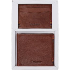 Sada peněženka a pouzdro na karty Barbour MGS0082BR11 Hnědá