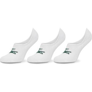 Sada 3 párů nízkých ponožek unisex Lacoste RA7872 Bílá