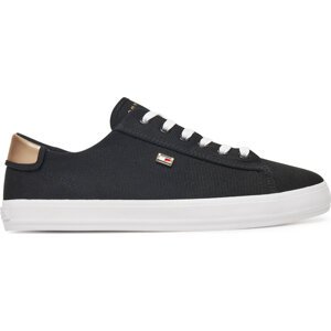 Tenisky Tommy Hilfiger Vulc Canvas Lace Up Sneaker FW0FW08647 Černá