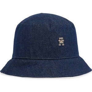 Klobouk Tommy Hilfiger Elevated Chic Denim Bucket Hat AW0AW17133 Tmavomodrá