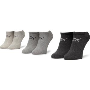 Sada 3 párů dámských vysokých ponožek Puma 90793205 r.35/38 Šedá