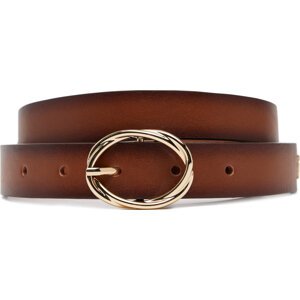 Dámský pásek Tommy Hilfiger Th Chic 2.5 Burnished AW0AW17252 Hnědá