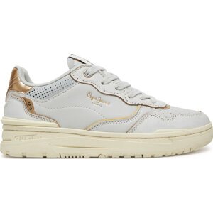 Sneakersy Pepe Jeans Chester Distress W PLS00033 Bílá