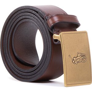 Pánský pásek Polo Ralph Lauren 36Mm Pp Plaque Belt 405691693002 Hnědá