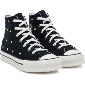 Plátěnky Converse Chuck Taylor All Star Lift Polka Dots Platform A12608C Černá