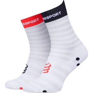 Nízké ponožky Unisex Compressport Pro Racing Socks v4.0 Ultralight Run Low XU00051B Bílá