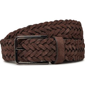 Pánský pásek Calvin Klein Warmth Braided Suede 35Mm K50K512841 Hnědá