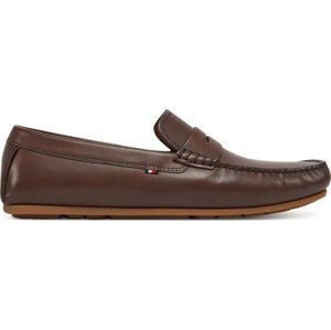 Mokasíny Tommy Hilfiger Corpoarte Hilfiger Lth Driver FM0FM04810 Hnědá