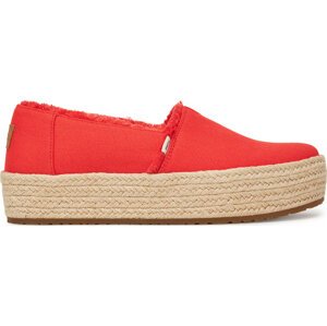 Espadrilky Toms Valencia Platform 10021919 Červená