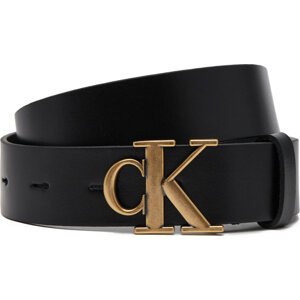 Dámský pásek Calvin Klein Jeans Monogram Placque Buckle 30Mm LV04K7002G Černá