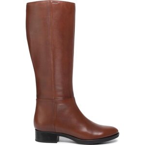 Kozačky ve vojenském stylu Geox D Felicity D D84G1D 00043 C0013 Hnědá