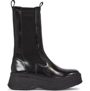 Kotníková obuv s elastickým prvkem Calvin Klein Pitched Chelsea Boot HW0HW01686 Černá