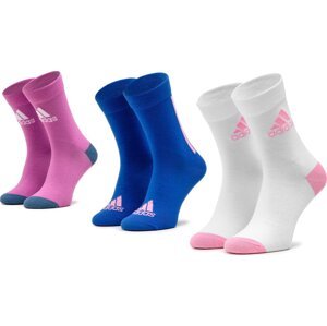 Sada 3 párů dětských vysokých ponožek adidas HM2314 Barevná