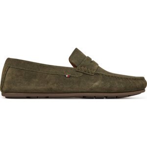 Mokasíny Tommy Hilfiger Casual Hilfiger Suede Driver FM0FM04998 Zelená