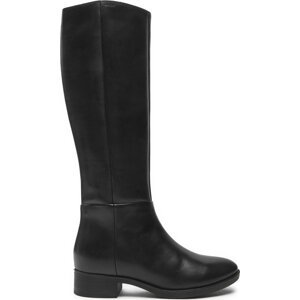 Kozačky ve vojenském stylu Geox D Felicity D D84G1D 00043 C9999 Černá