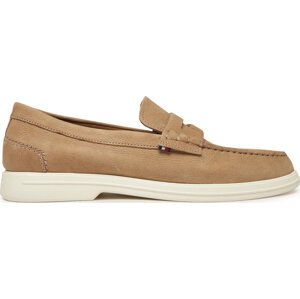 Mokasíny Tommy Hilfiger Nubuck P Loafer FM0FM05350 Béžová