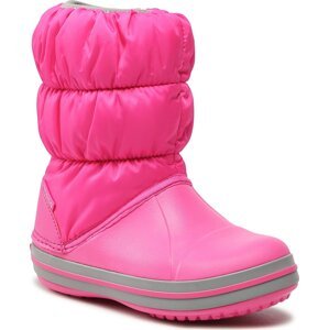 Sněhule Crocs Winter Puff Boot Kids 14613-6TR Růžová