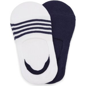 Sada 2 párů dětských kotníkových ponožek Action Boy 8KB-003-SS24 (2-PACK) Bílá